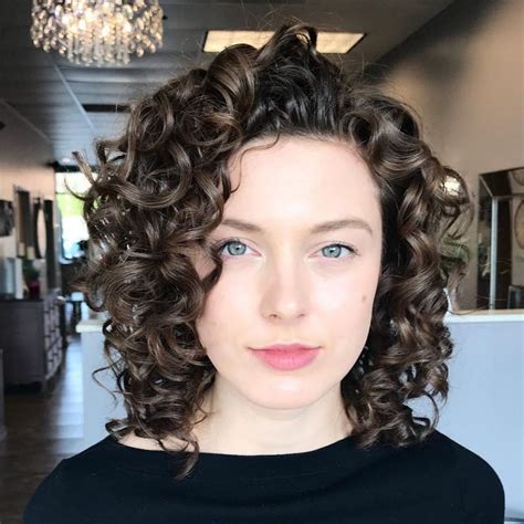 mid length curly hair|shoulder length curly hairstyles.